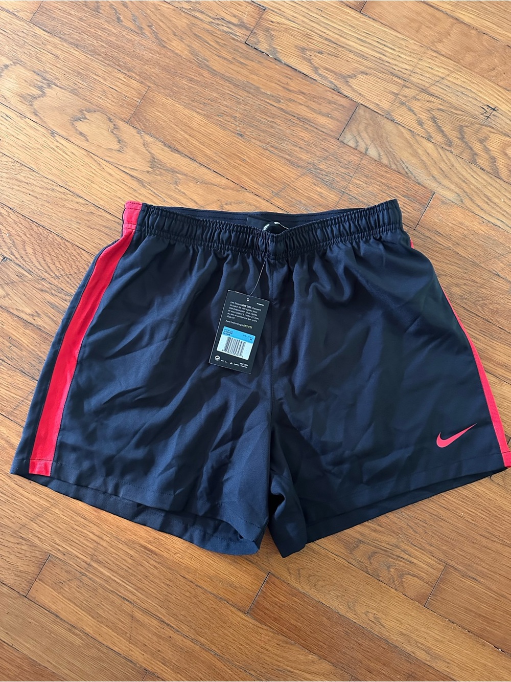 Nike Women’s Dri-FIT Soccer Training Shorts Black Red Size M NWT